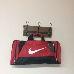 NWT Nike Brasilia 6 Small Duffel Red